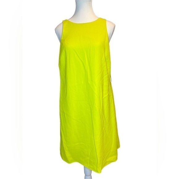 Lauren Ralph Lauren Dresses & Skirts - ⭐️ NWT Ralph Lauren Women's Neon Yellow Sleeveless Lined Dress- size 4